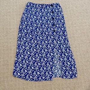 Dipped Waist Midi Skirt